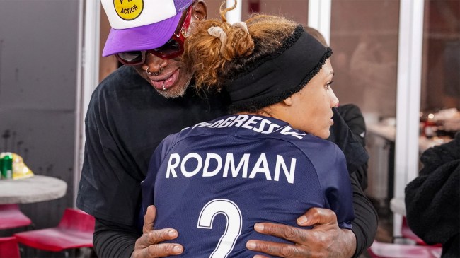 Trinity Rodman with her father Dennis Rodman