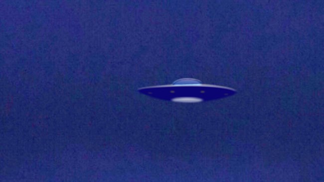 UFO in night sky