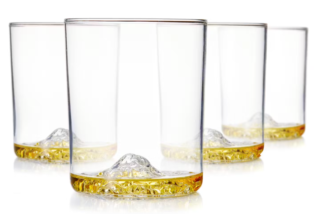 Whiskey Peaks American Mountains - Set of 4 Whiskey Glasses