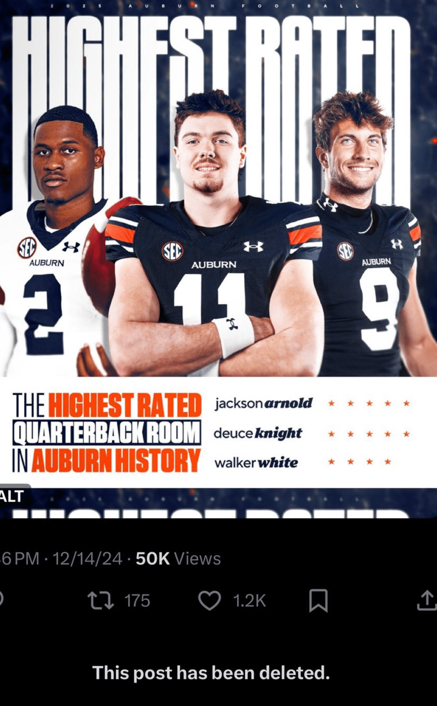 Auburn Quarterback Post Delete