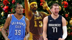 Kevin Durant, Wilt Chamberlain, and Luka Doncic