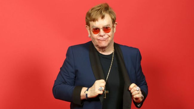 elton john red background