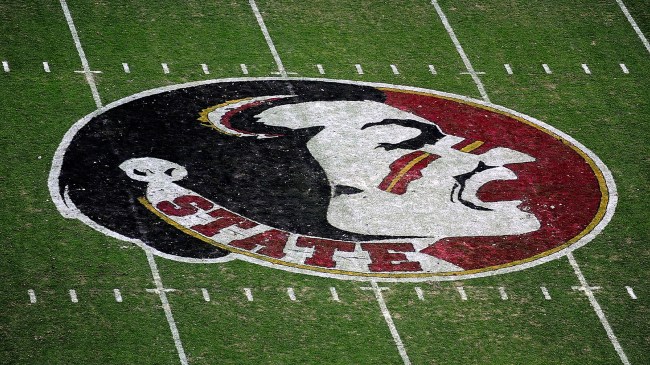 Florida State logo on football field