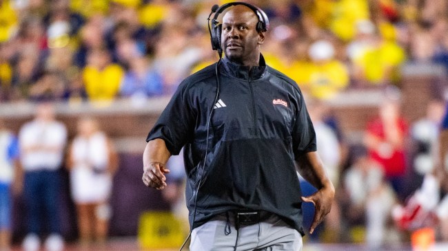 Fresno State football coach Tim Skipper on the field during a game vs. Michigan.