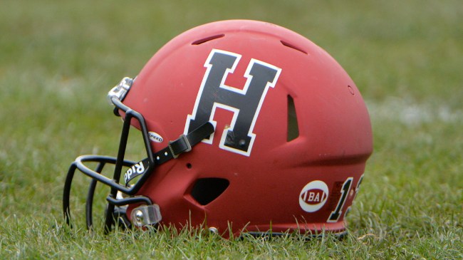 Harvard football helmet