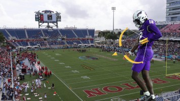 College Football Player Skirts 15-Yard Penalty Despite Aiming Imaginary Weapon At Opponent