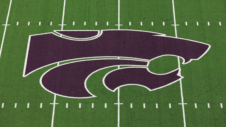 Kansas State logo on football field