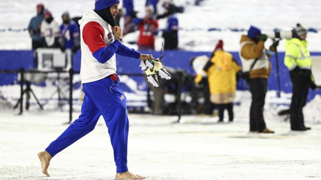 Bills WR Mack Hollins on the field before a game.