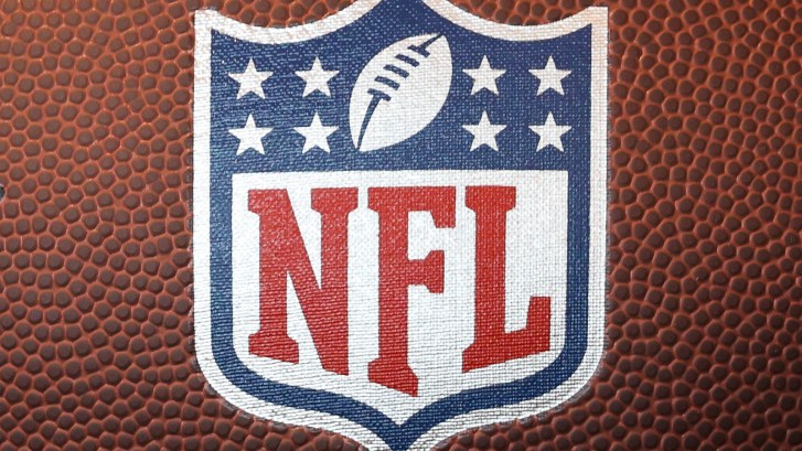 NFL logo on football