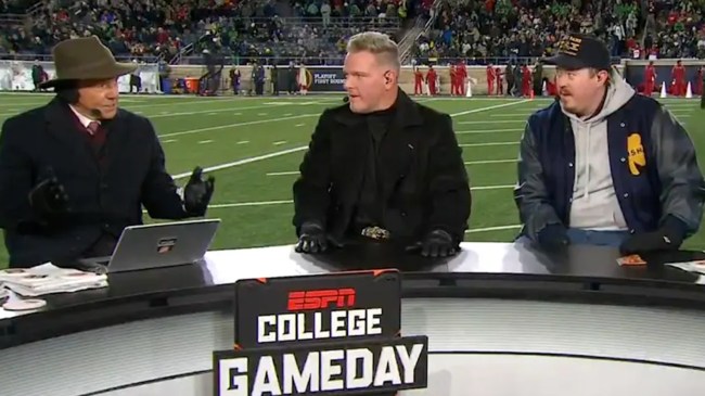 Nick Saban, Pat McAfee and Shane Gillis on College GameDay