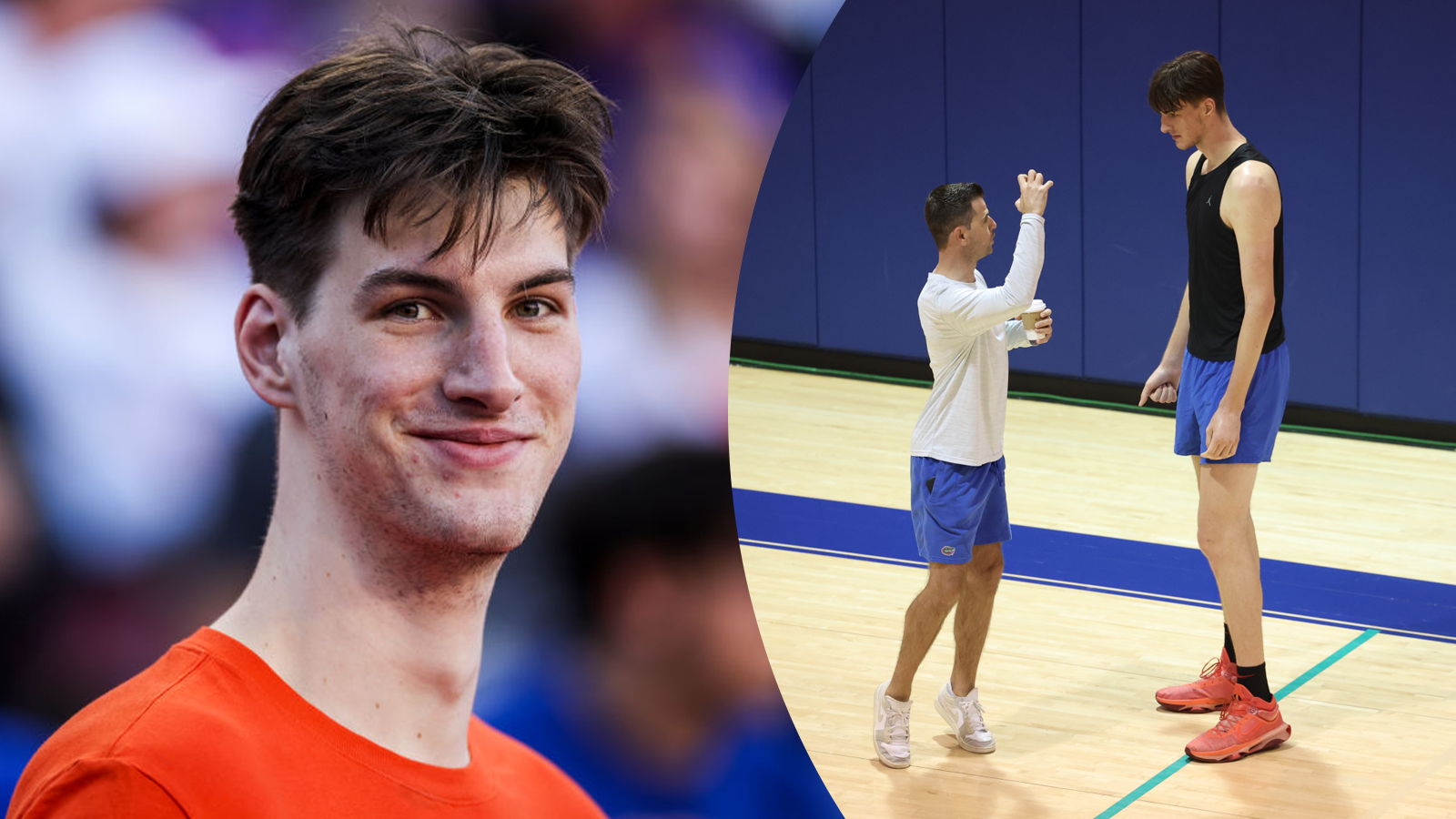 Amazing World's Tallest Teen Olivier Rioux Makes College Basketball History In Florida Win Image for Desktop Amazing World's Tallest Teen Olivier Rioux Makes College Basketball History In Florida Win Image for Desktop