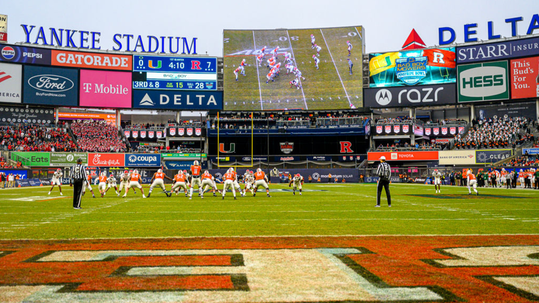 Pinstripe Bowl Yankee Stadium Field Grass