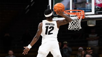 Travis Hunter Showed Off His Insane Bounce With Epic Dunk Show During Colorado Basketball Game