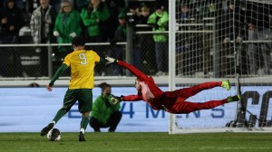 University of Vermont's Maximilian Kissel scores winning goal to win first soccer national championship for the school