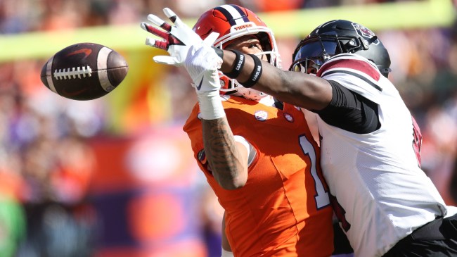 South Carolina DB Vicari Swain defends a pass vs. Clemson.