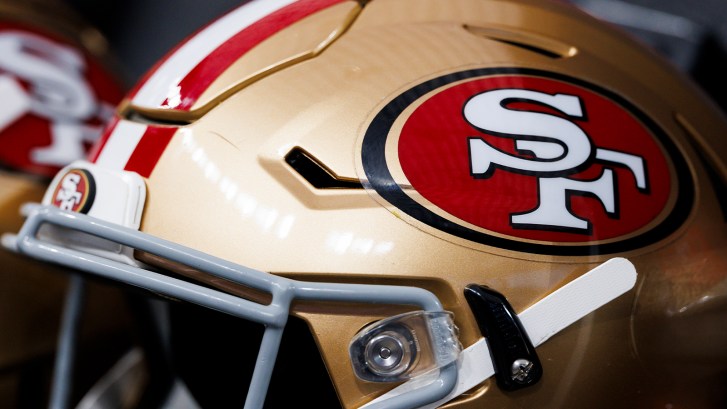 49ers logo on helmet