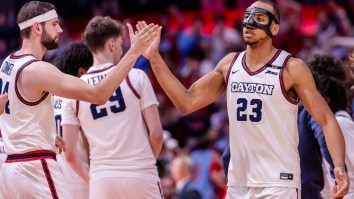 College Hooper Nearly KO’d By Friendly Fire While Celebrating Game-Winning Alley-Oop