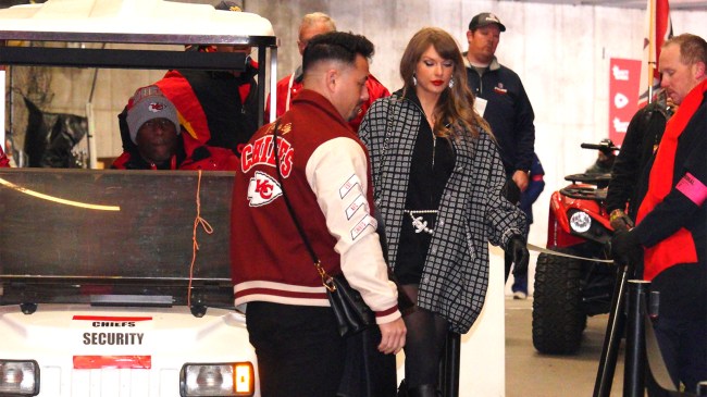 Taylor Swift arrives at GEHA Field at Arrowhead Stadium