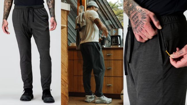 Wellen joggers available at Huckberry