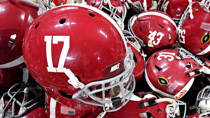 Alabama Crimson Tide helmets