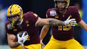 Arizona State Running Back Cam Skattebo Rejects Help From His Teammate Amid First-Half Crash Out