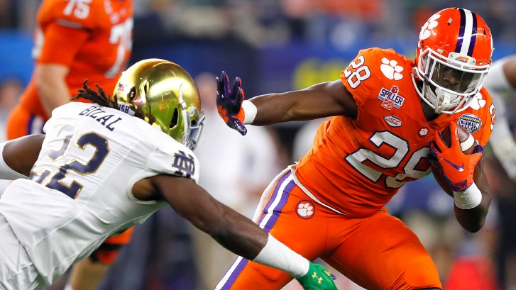 Clemson vs Notre Dame in College Football Playoff