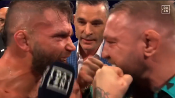 Conor McGregor Faces Off With Jeremy Stephens After Stephens Beats Down Eddie Alvarez In BKFC