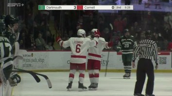 Mayhem Ensues As Dartmouth And Cornell Coaches Throw Hands In Bench-Clearing Hockey Brawl