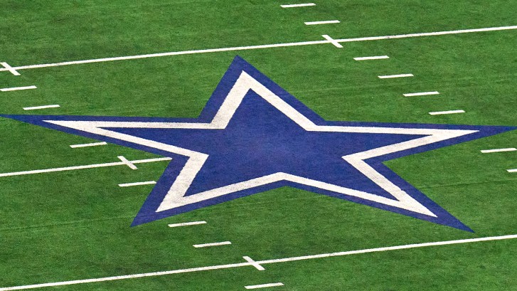 Dallas Cowboys logo on field