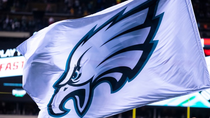 Eagles logo on flag