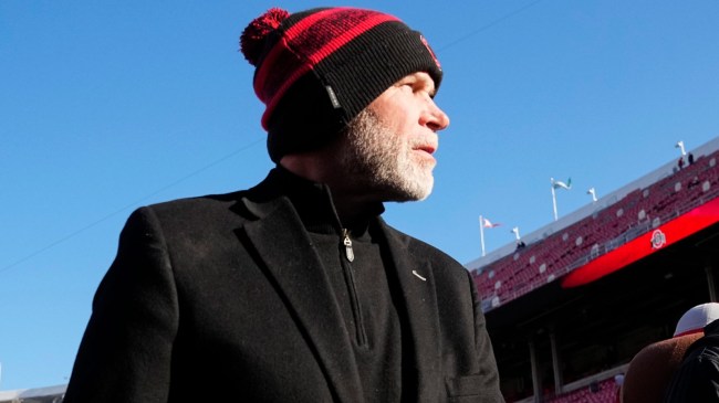 Ohio State defensive coordinator Jim Knowles on the field.