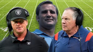 Jon Gruden, Don Shula and Bill Belichick