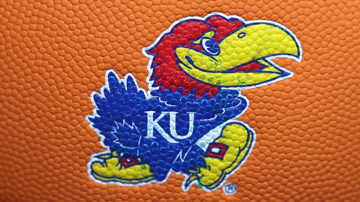 Kansas logo on basketball
