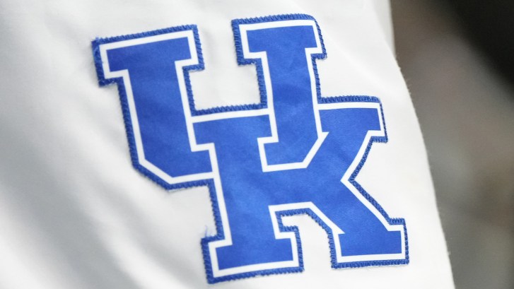 Kentucky logo on basketball shorts