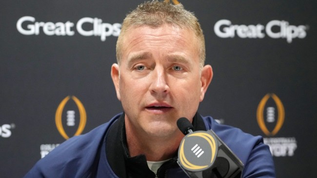 Kirk Herbstreit speaks to the media.
