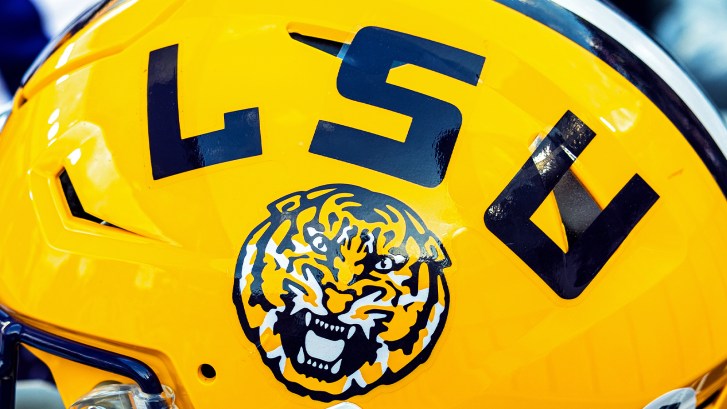 LSU football helmet