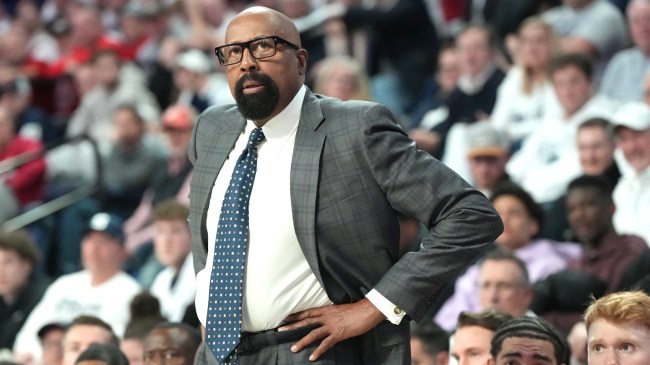 Indiana basketball coach Mike Woodson watches from the bench.