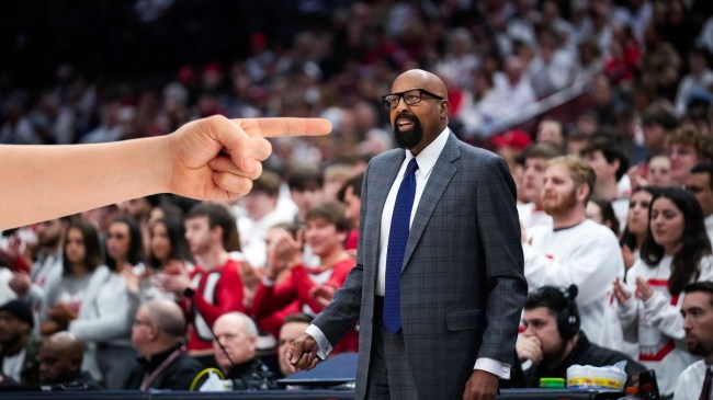 Indiana basketball coach Mike Woodson on the sidelines.