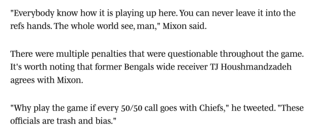 Joe Mixon fine quote