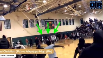 Total Chaos Ensues As Pennsylvania High School Basketball Fans Storm Court During Bench-Clearing Fracas