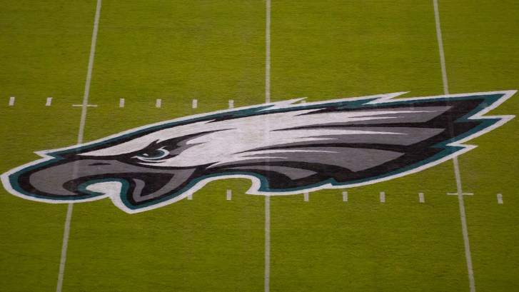 Eagles logo on field
