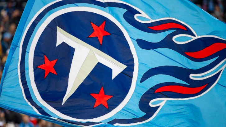 Titans logo on flag