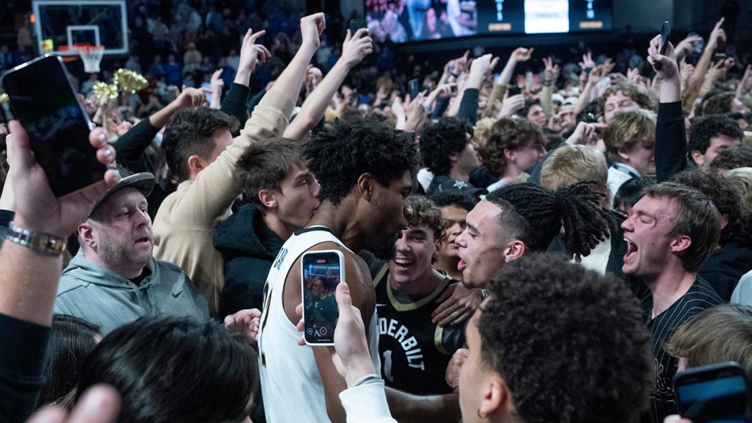 Vanderbilt basketball court storm fine NIL