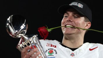 Security Blocked Will Howard From Joining His Teammates On The Stage After Winning The Rose Bowl