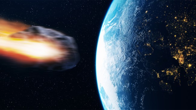 Asteroid flying towards Earth