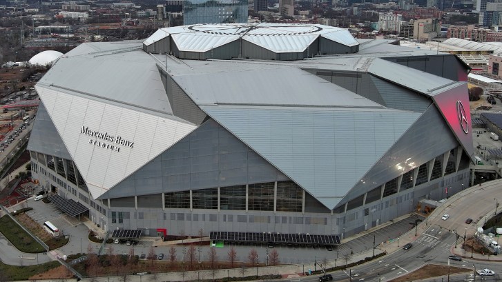 Mercedes-Benz Stadium aerial view
