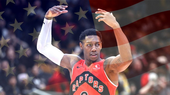 Toronto Raptors forward RJ Barrett usa anthem game