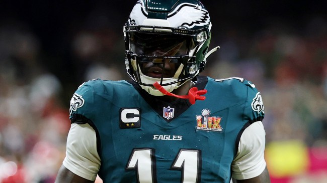 Eagles WR A.J. Brown during Super Bowl LIX
