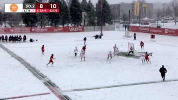 Absolute Scenes As Denver Lacrosse Freshman Comes Off Bench To Stand On Head In Wild Blizzard