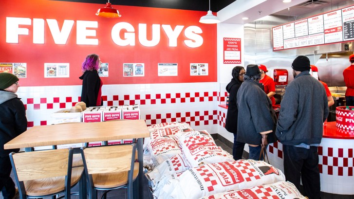 Five Guys restaurant interior